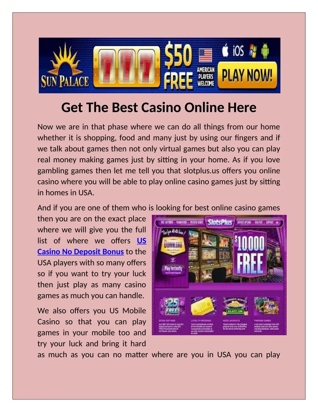 get the best casino online here