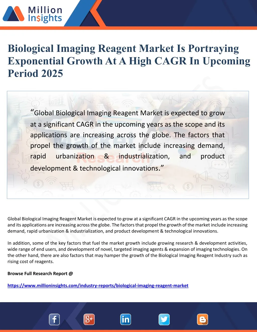 biological imaging reagent market is portraying