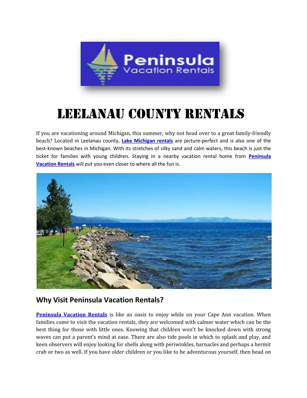 leelanau county rentals