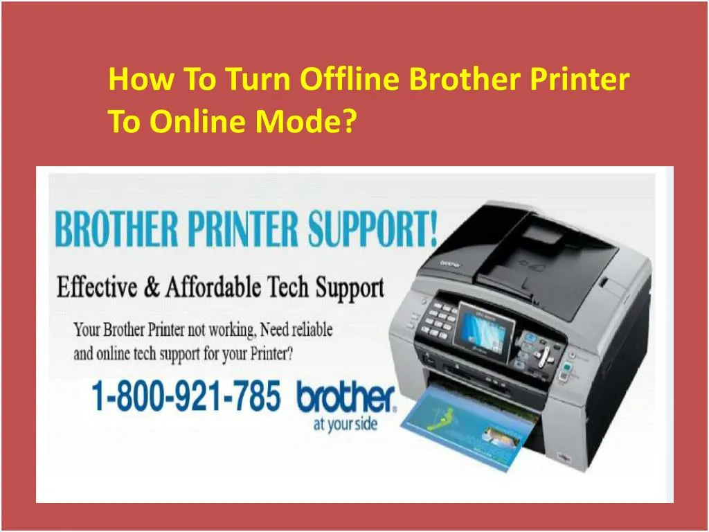 how to turn offline brother printer to online mode