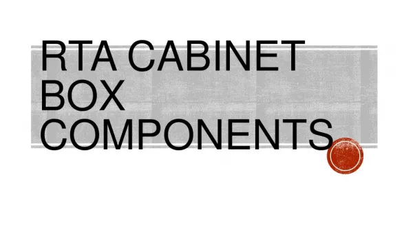 RTA Cabinets Box Components