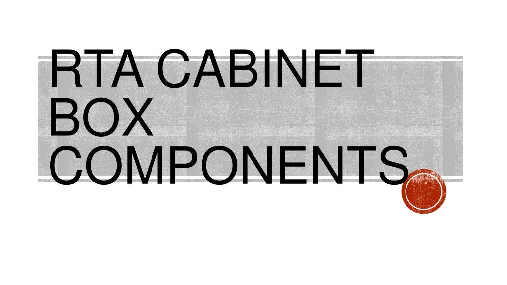 rta cabinet box components