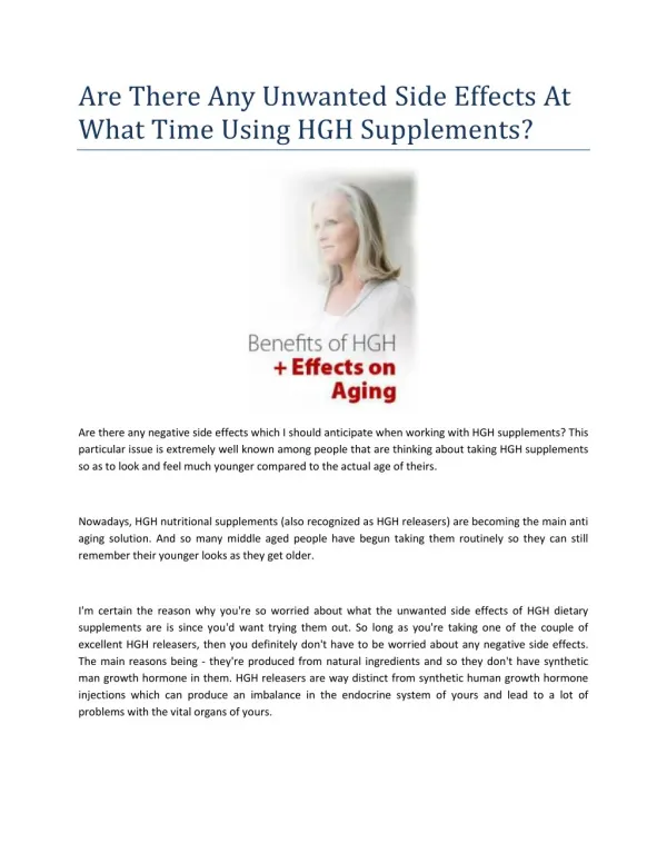 HGH Products That Really Work