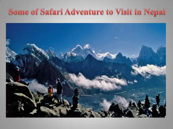 Some of Safari Adventure to Visit in Nepal