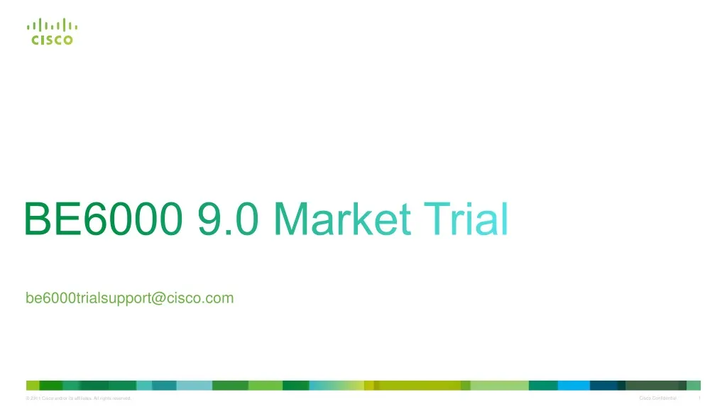 be6000 9 0 market trial
