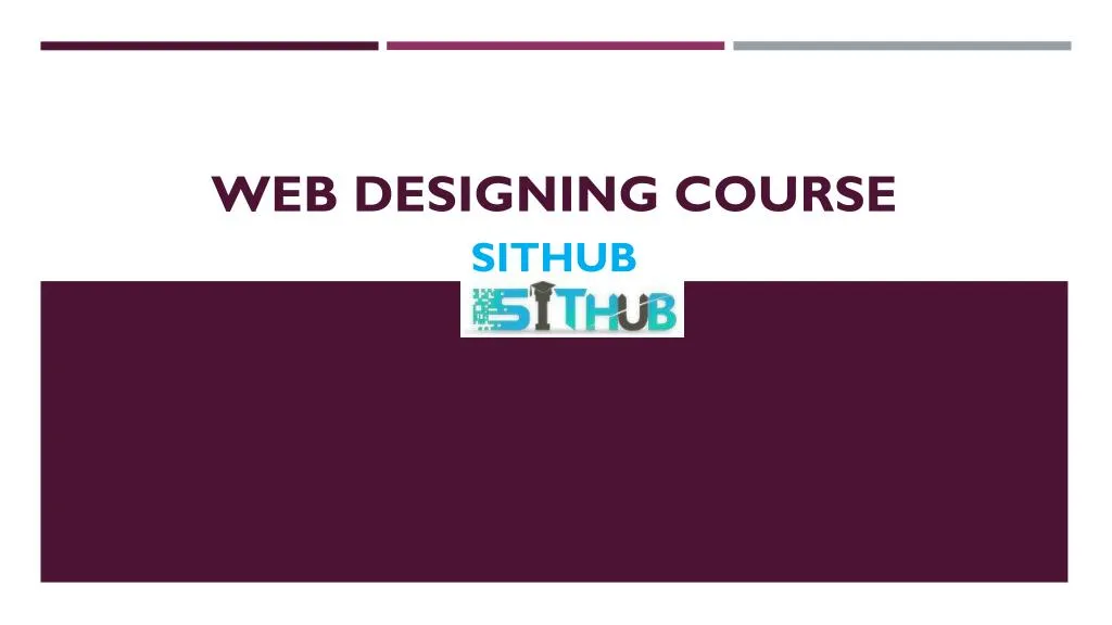 web designing course