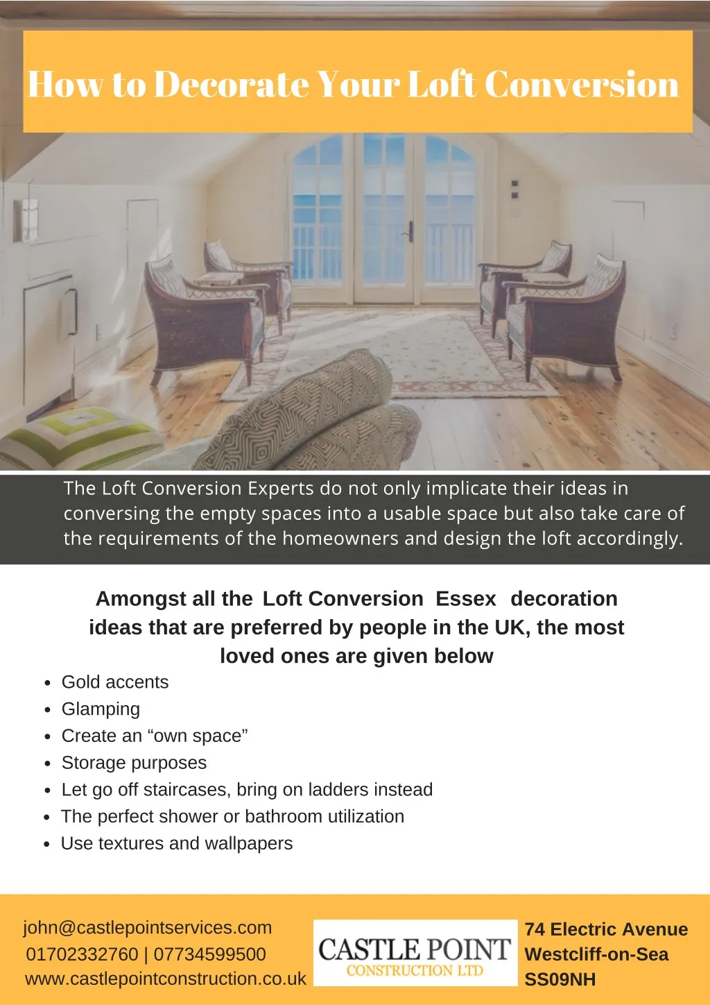 how to decorate your loft conversion