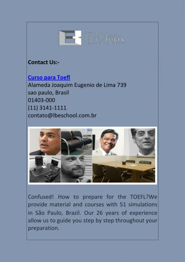 Get the TOEFL Online Prep Course at cursoparatoefl.com.br