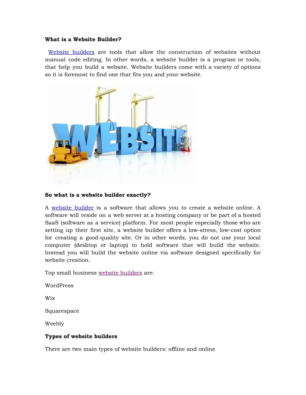 what is a website builder