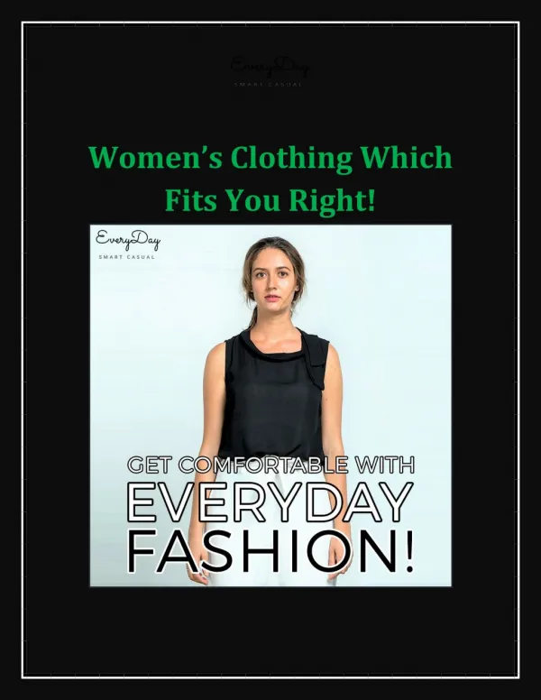 Womens Clothing Which Fits You Right