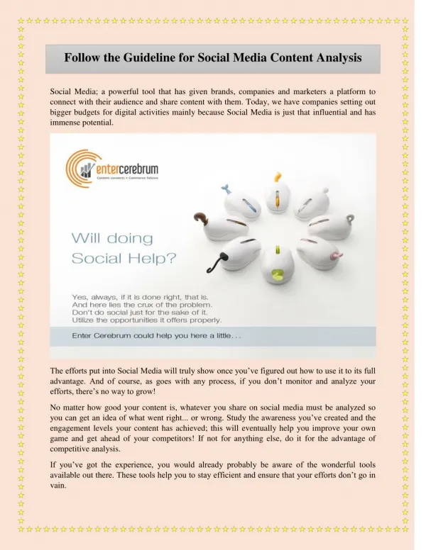 Follow the Guideline for Social Media Content Analysis