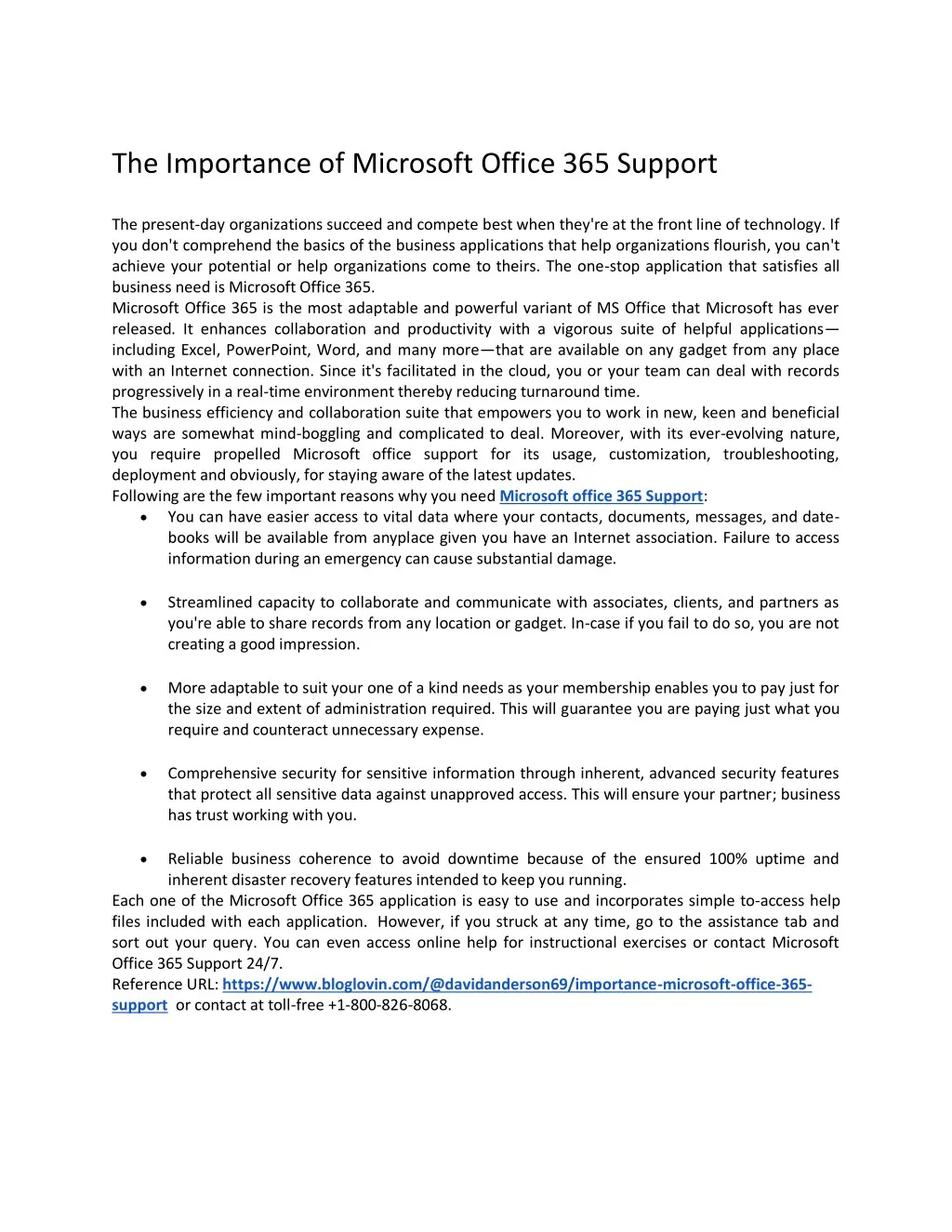 the importance of microsoft office 365 support
