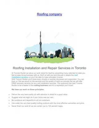 Roofing company - slide 1
