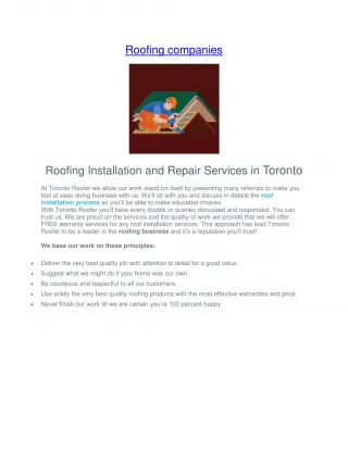 Local roofing companies - slide 1