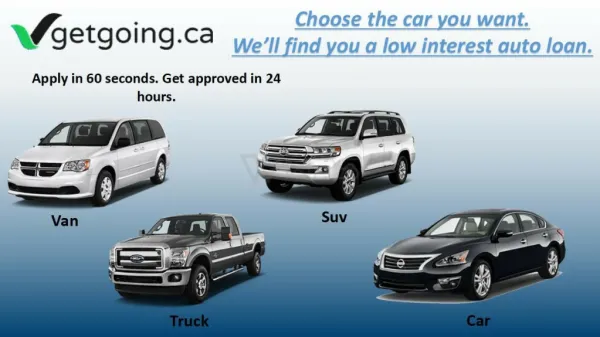 Approved for Bad or No Credit Car Loans | Getgoing.Ca