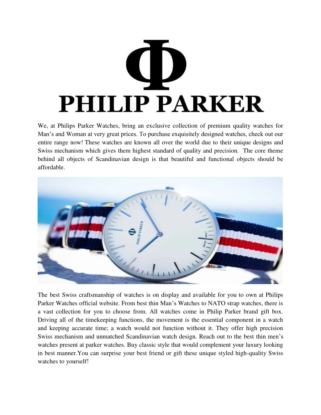 we at philips parker watches bring an exclusive