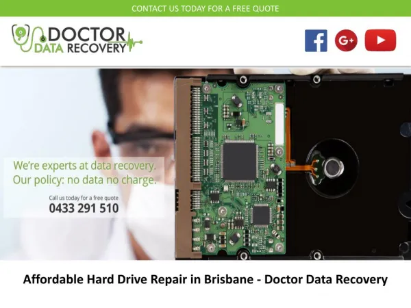 Affordable Hard Drive Repair in Brisbane - Doctor Data Recovery