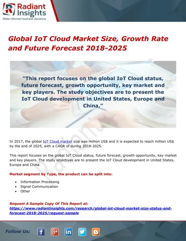 Global IoT Cloud Market Size, Growth Rate and Future Forecast 2018-2025