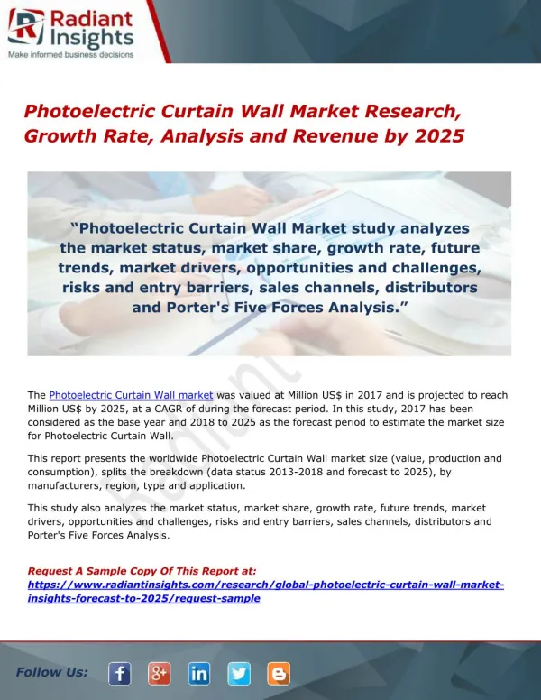 Photoelectric Curtain Wall Market Research, Growth Rate, Analysis and Revenue by 2025
