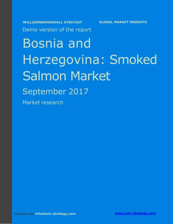 WMStrategy Demo Bosnia and Herzegovina Smoked Salmon Market September 2017