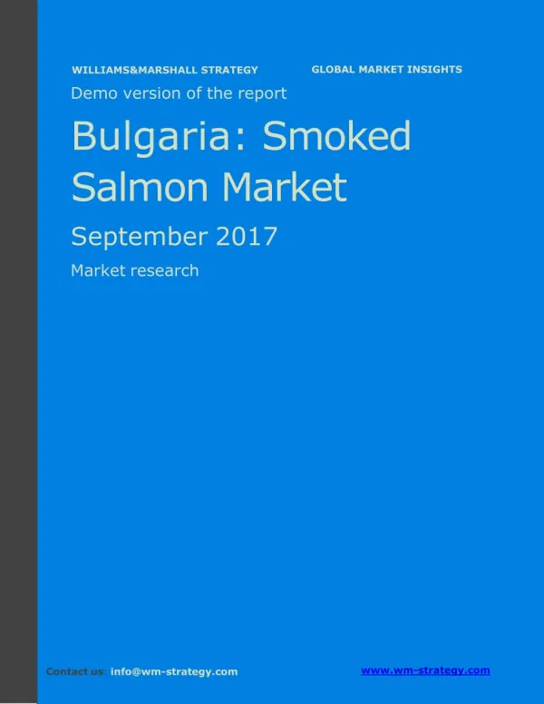 WMStrategy Demo Bulgaria Smoked Salmon Market September 2017