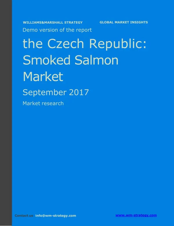 WMStrategy Demo The Czech Republic Smoked Salmon Market September 2017