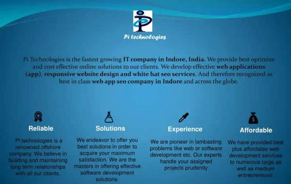 pi technologies indore ppt