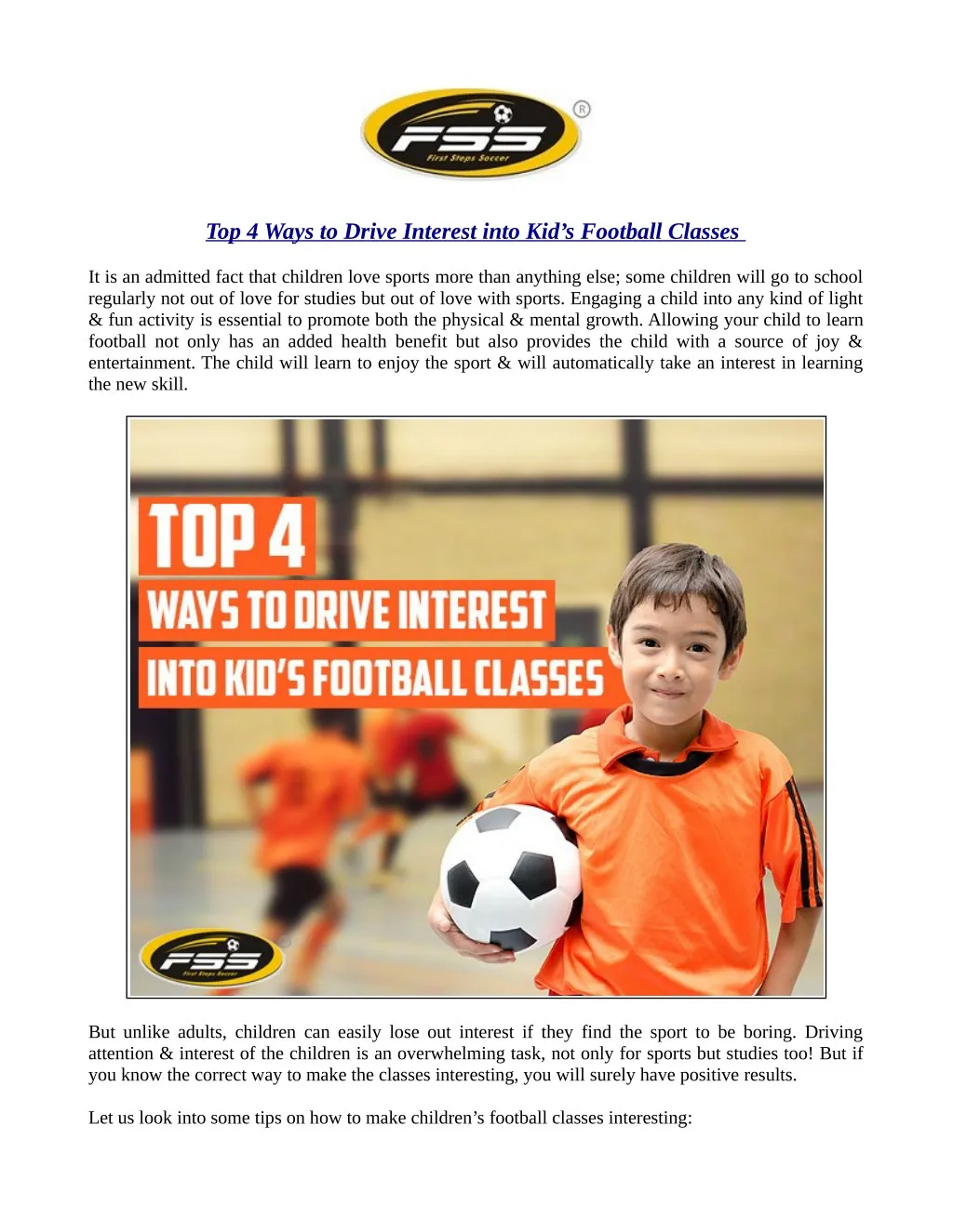 top 4 ways to drive interest into kid s football