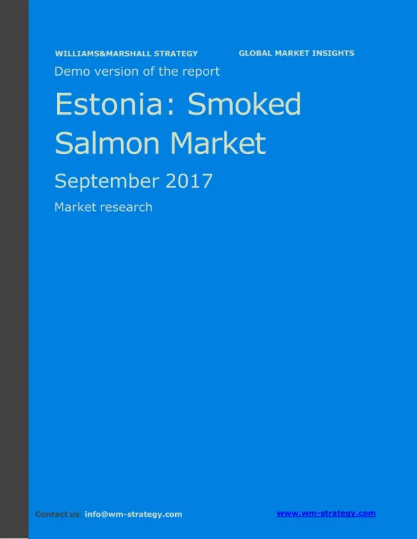 WMStrategy Demo Estonia Smoked Salmon Market September 2017