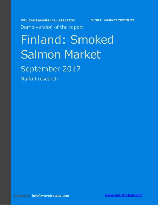 WMStrategy Demo Finland Smoked Salmon Market September 2017