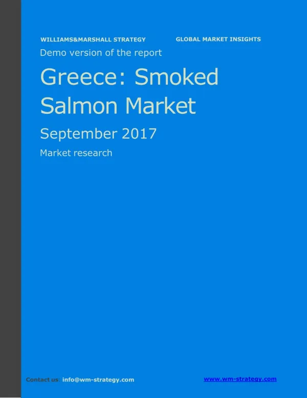 WMStrategy Demo Greece Smoked Salmon Market September 2017