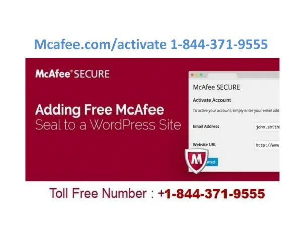 McAfee.com/activate | 1-844-371-9555 | McAfee.com/activate USA