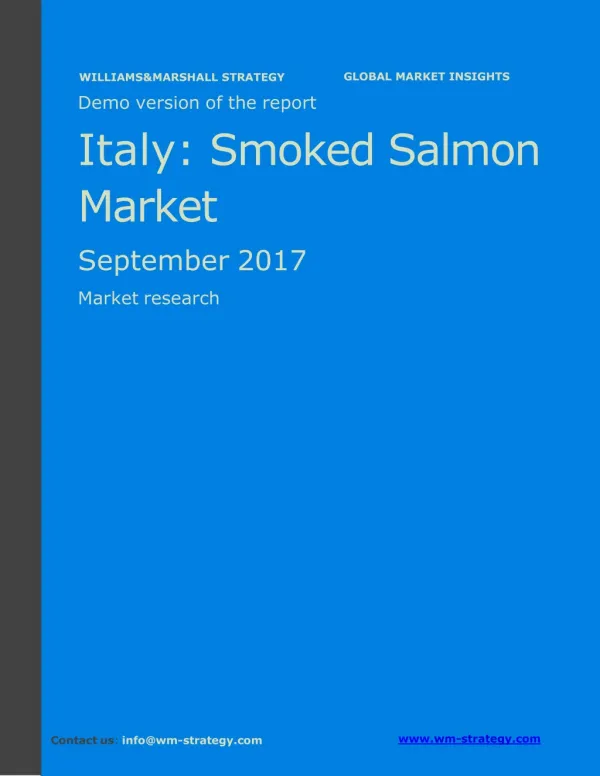 WMStrategy Demo Italy Smoked Salmon Market September 2017