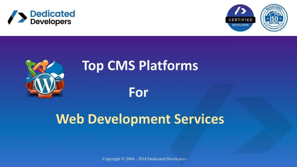 top cms platforms for web development services