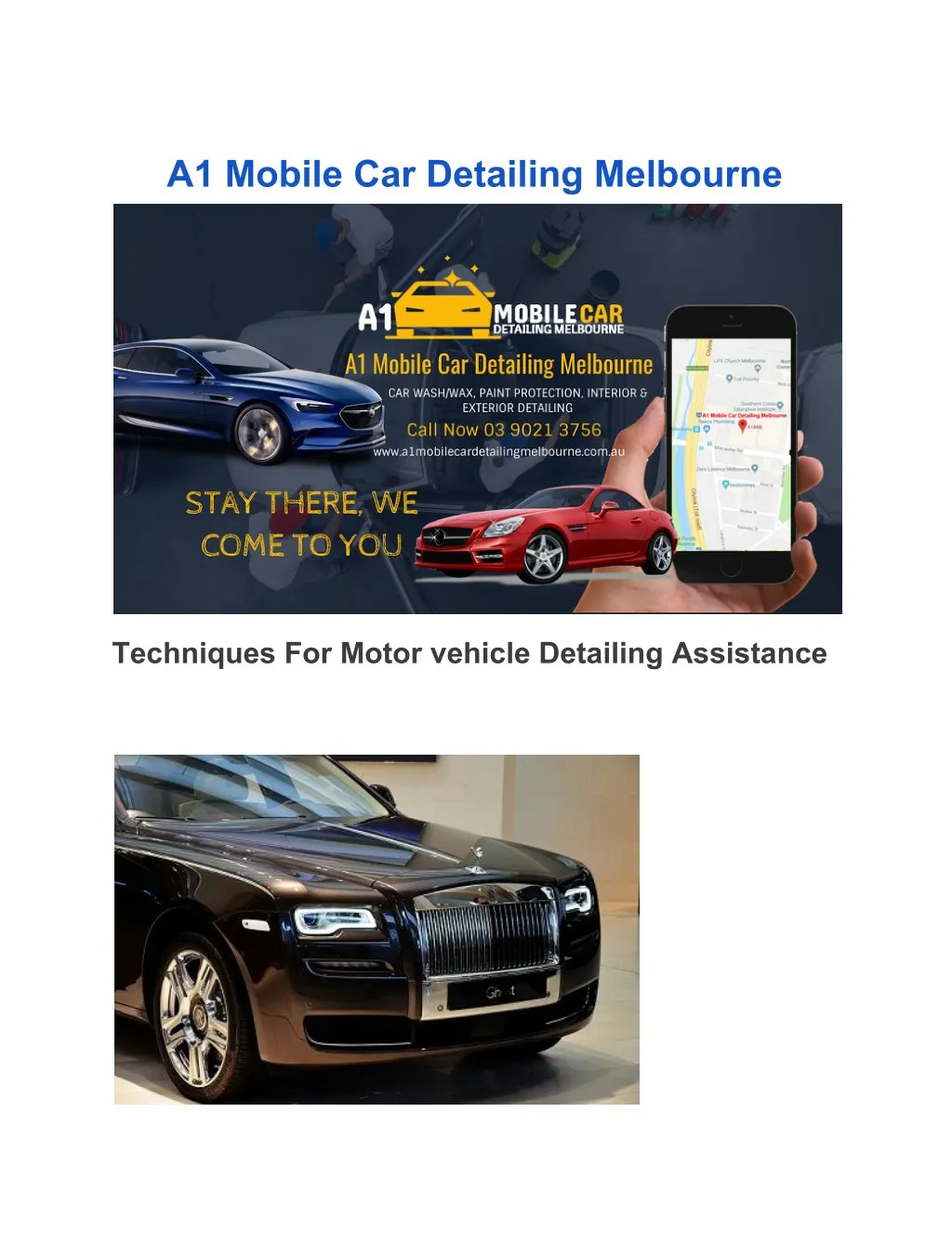 a1 mobile car detailing melbourne