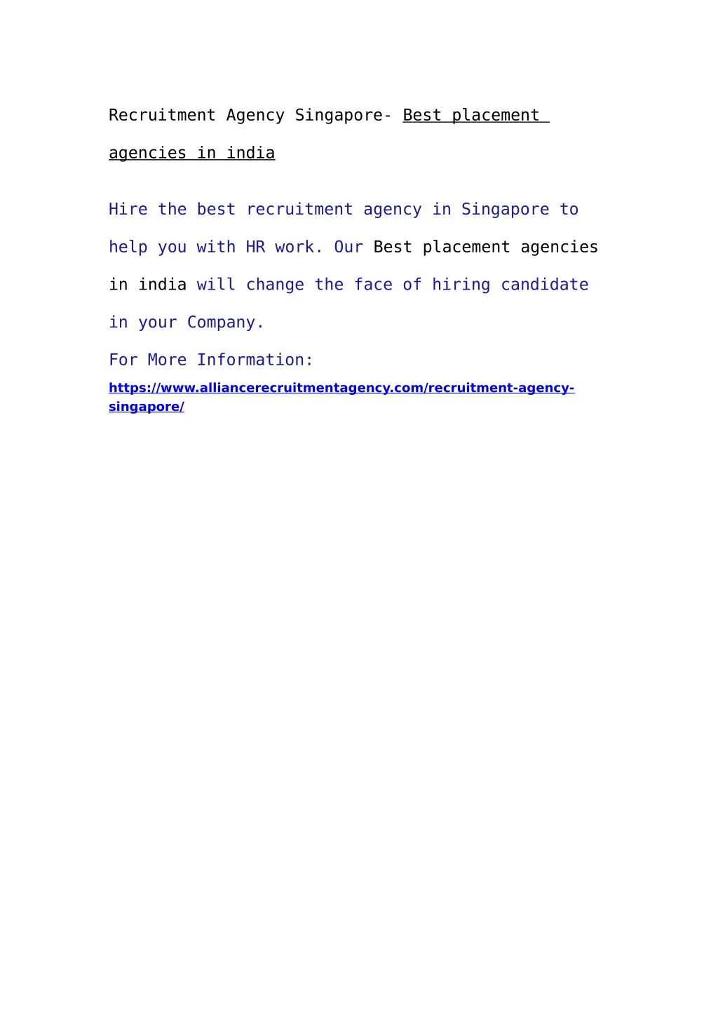 recruitment agency singapore b est placement