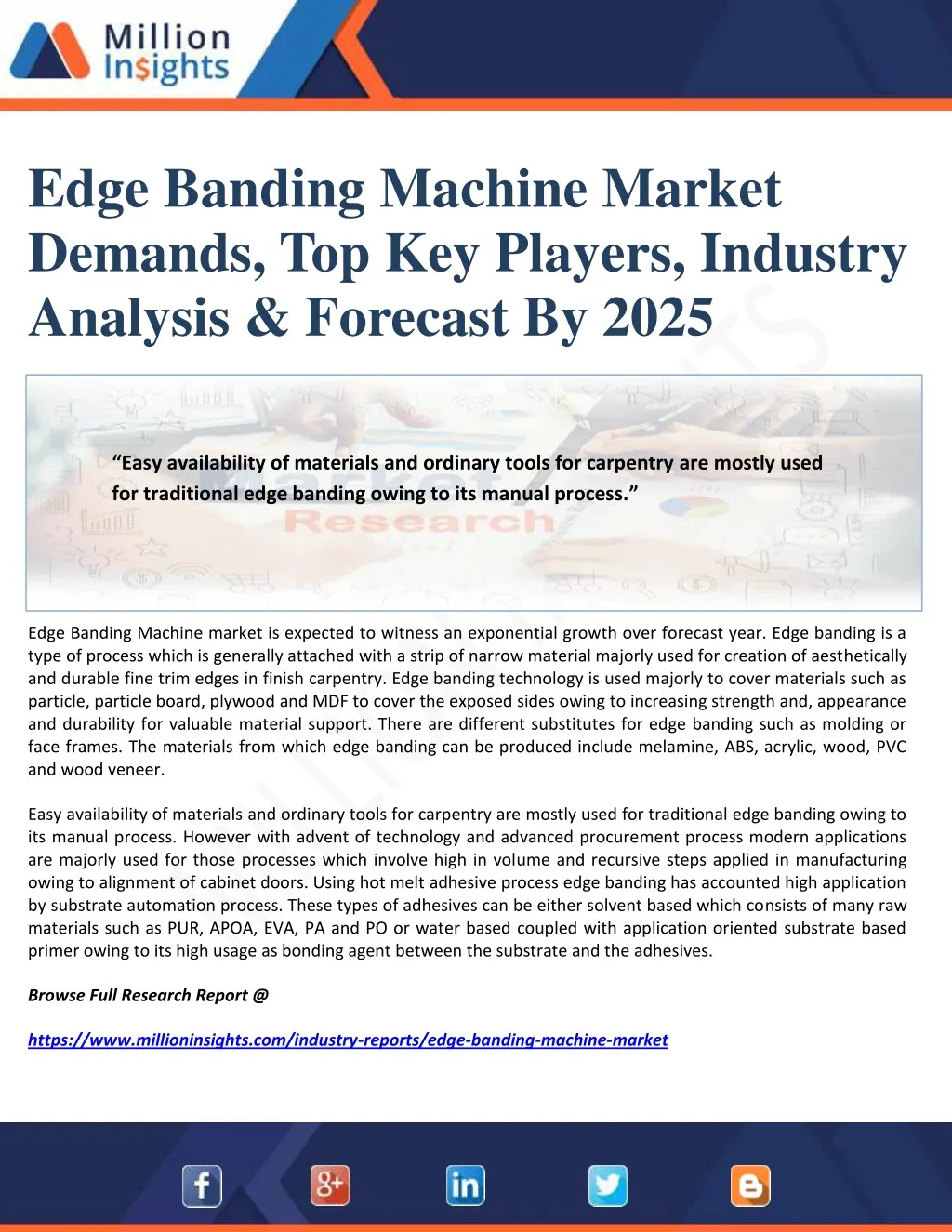 edge banding machine market demands