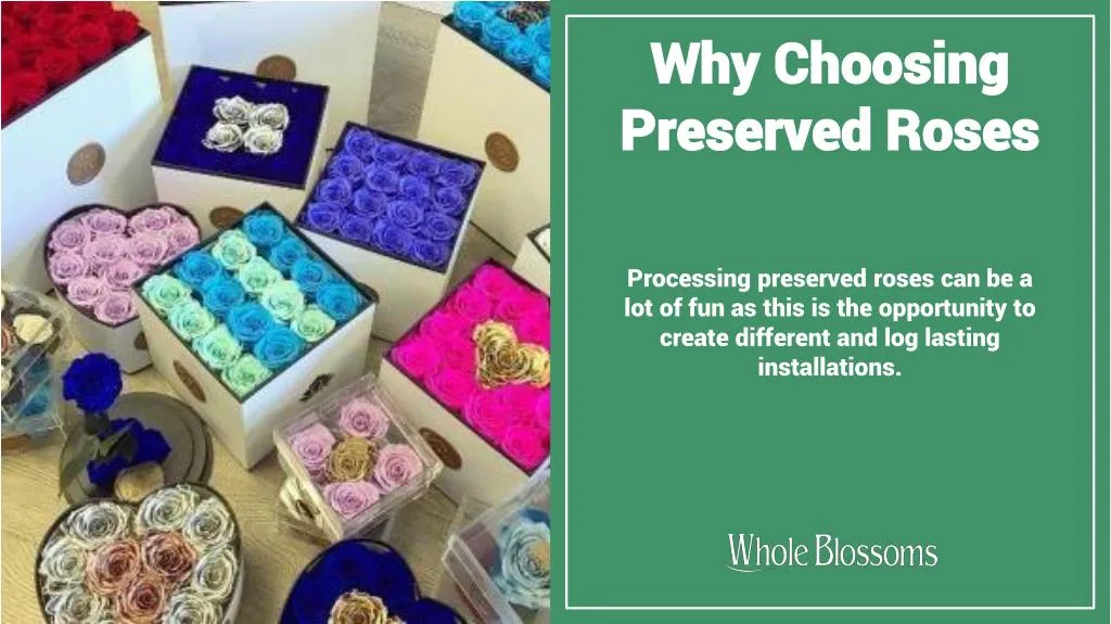 why choosing preserved roses