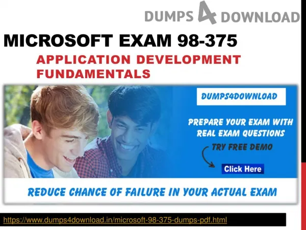 Dumps4download |Free Microsoft 98-375 Exam Dumps with PDF