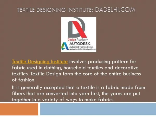Textile designing institute Delhi