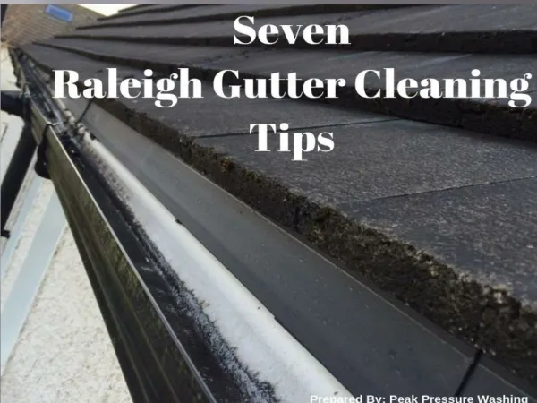 Seven Raleigh Gutter Cleaning Tips by Peak Pressure Washing