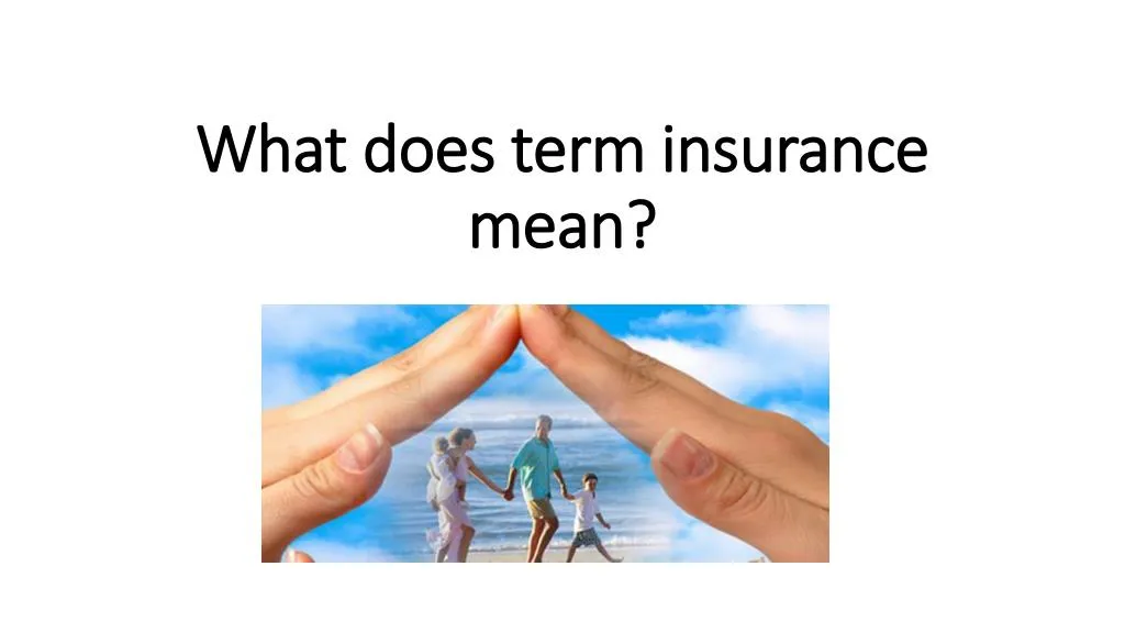 what does term insurance mean