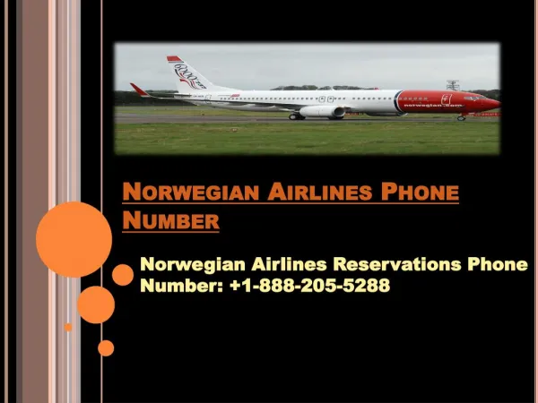 Norwegian Airlines Phone Number- 1-888-205-5288