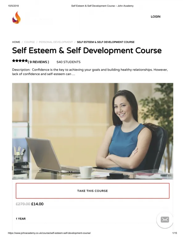 Self Esteem & Self Development Course - John Academy
