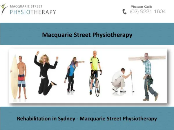 Rehabilitation in Sydney - Macquarie Street Physiotherapy