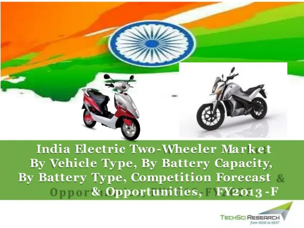 India Electric Two Wheeler Market - 2023 | TechSci Research