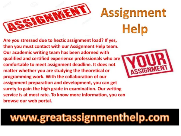 Get Assignment Help of your subject for acquiring high grade