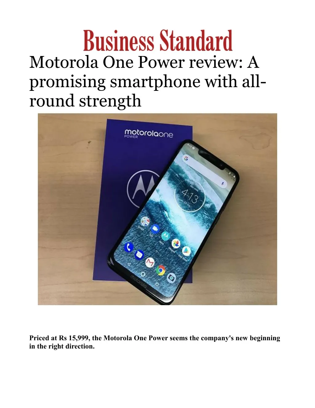 motorola one power review a promising smartphone