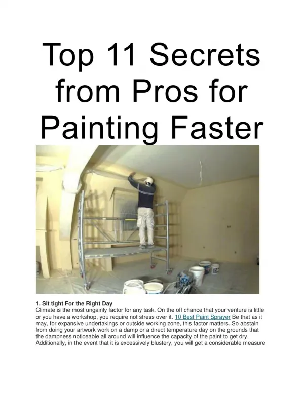 Top 11 Secrets from Pros for Painting Faster