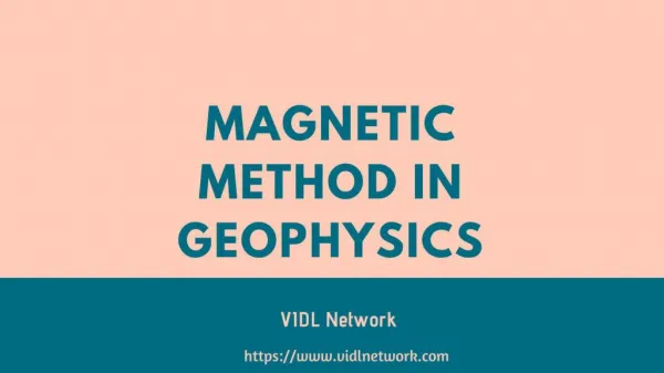 Magnetic Method in Geophysics